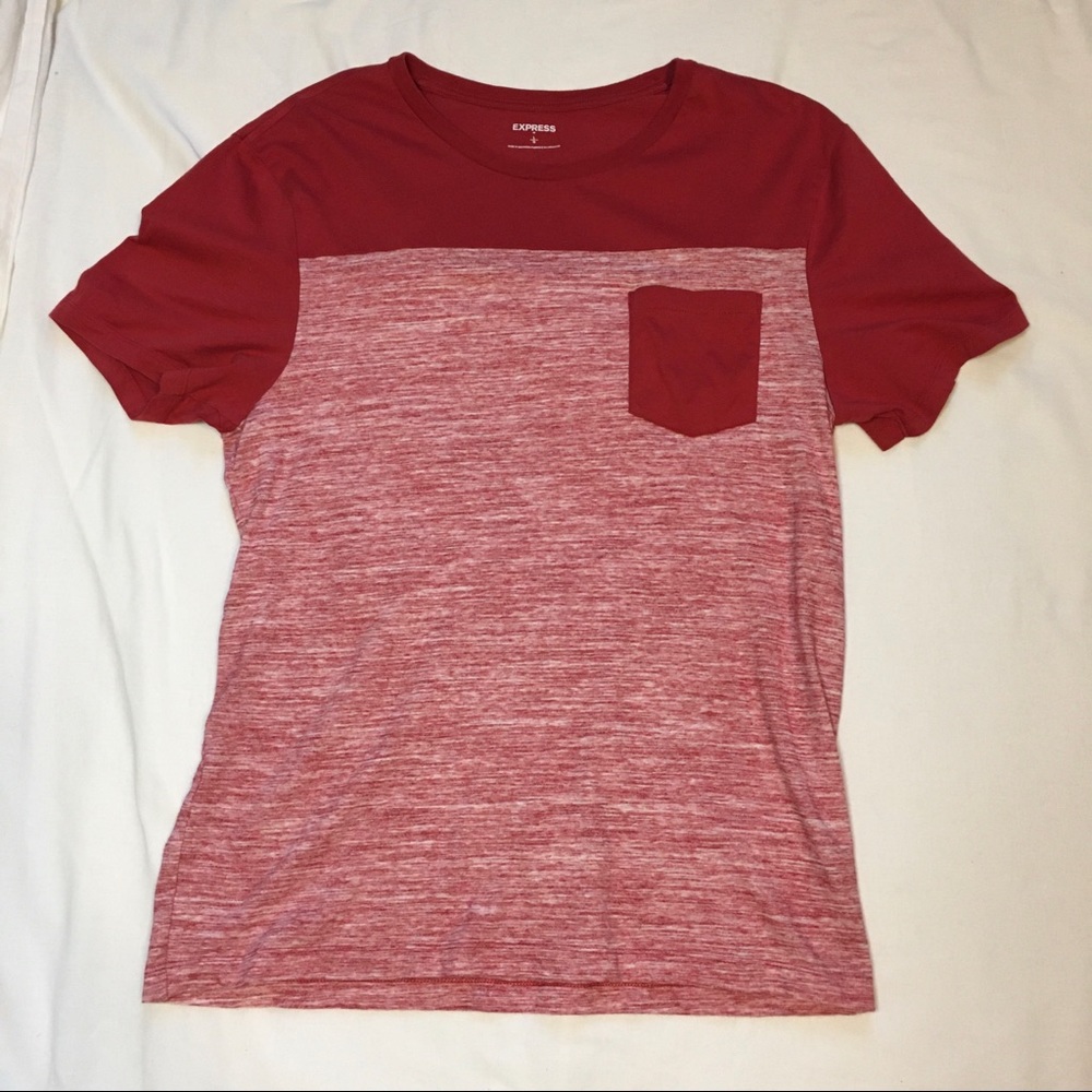 Express Heathered Color Block Men's T-Shirt, L